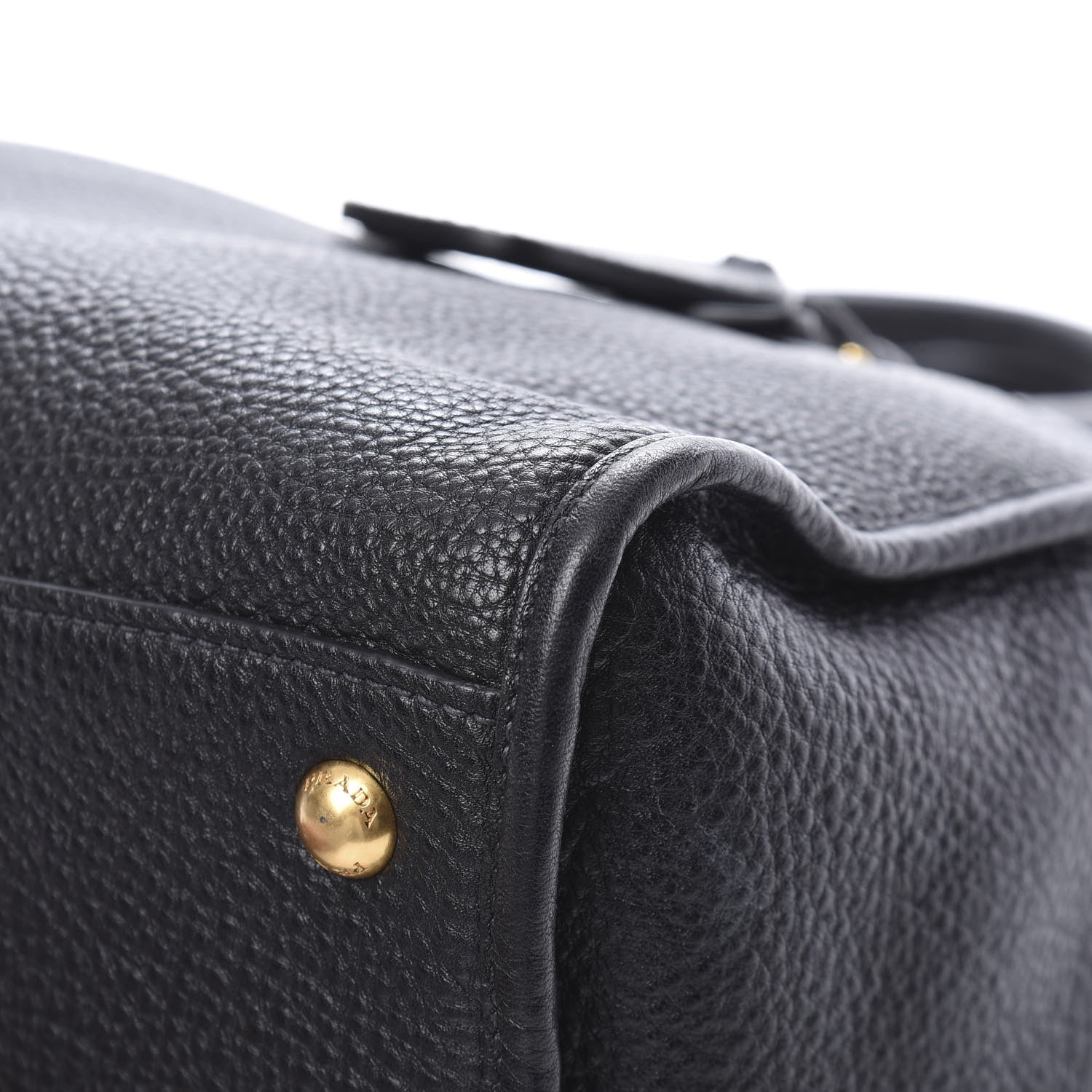Prada Vitello Daino Shopping Satchel Black 10 of 14