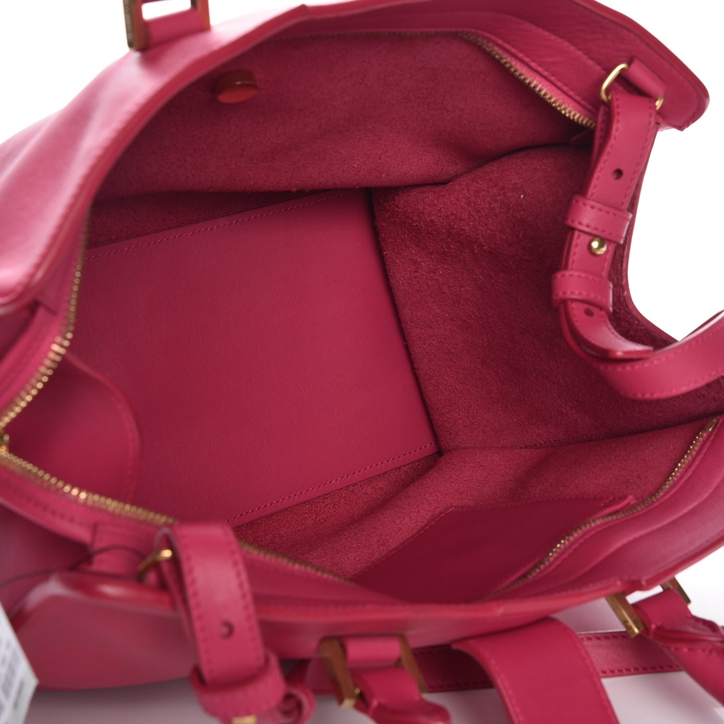 Calfskin Small Classic Y Cabas Fuchsia