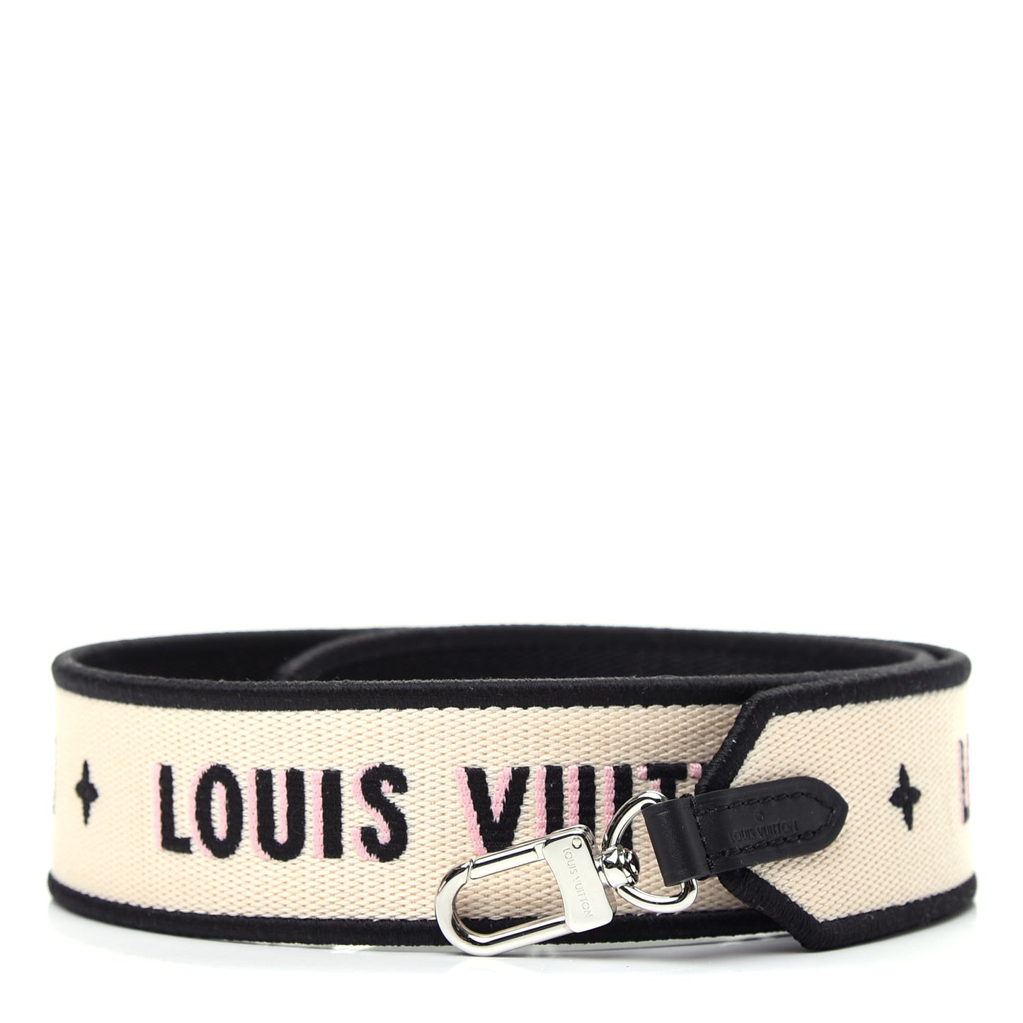 Jacquard Bandouliere Shoulder Strap Cream Black