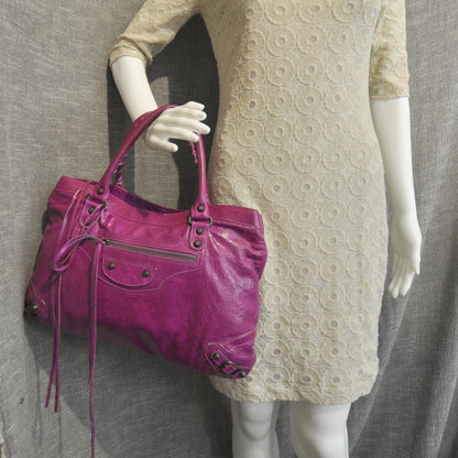 Balenciaga Chevre Classic Hardware Purse Magenta 3 of 11