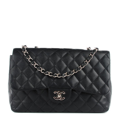 Chanel Caviar Quilted Jumbo Single Flap Black 1 of 8
