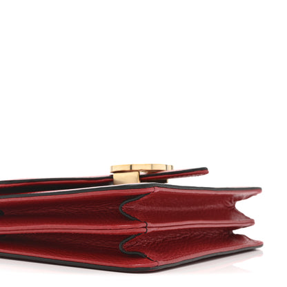 Gucci Dollar Calfskin Small Interlocking G Shoulder Bag Red 10 of 11
