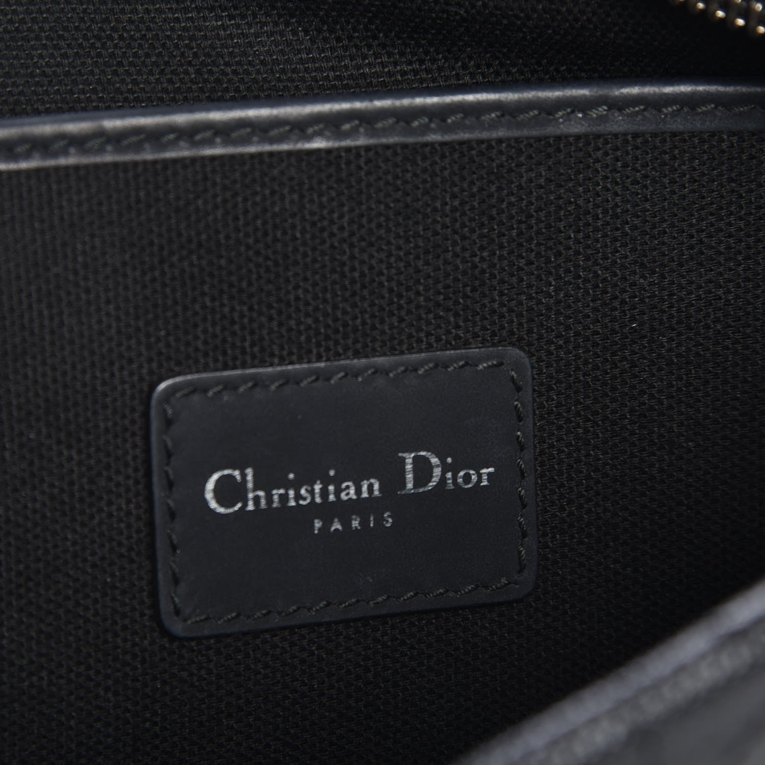 Christian Dior Coated Canvas Cannage Panarea Clutch Black 6 of 8