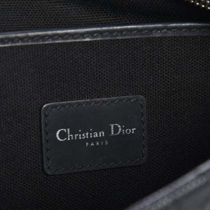 Christian Dior Coated Canvas Cannage Panarea Clutch Black 6 of 8