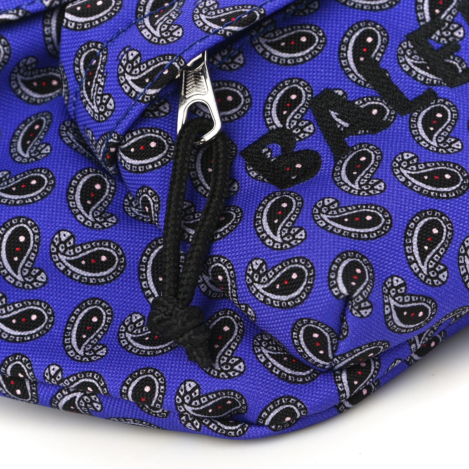Balenciaga Sport Nylon Logo Paisley Print Wheel Belt Bag Navy Black 9 of 10