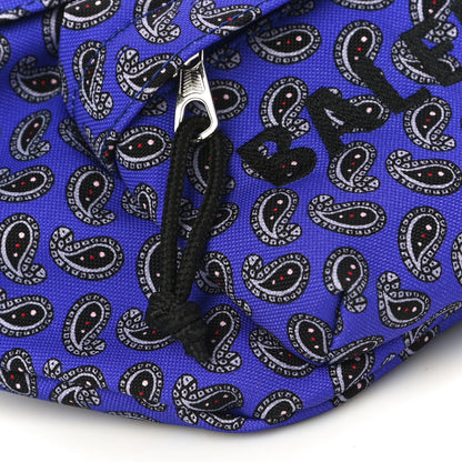 Balenciaga Sport Nylon Logo Paisley Print Wheel Belt Bag Navy Black 9 of 10
