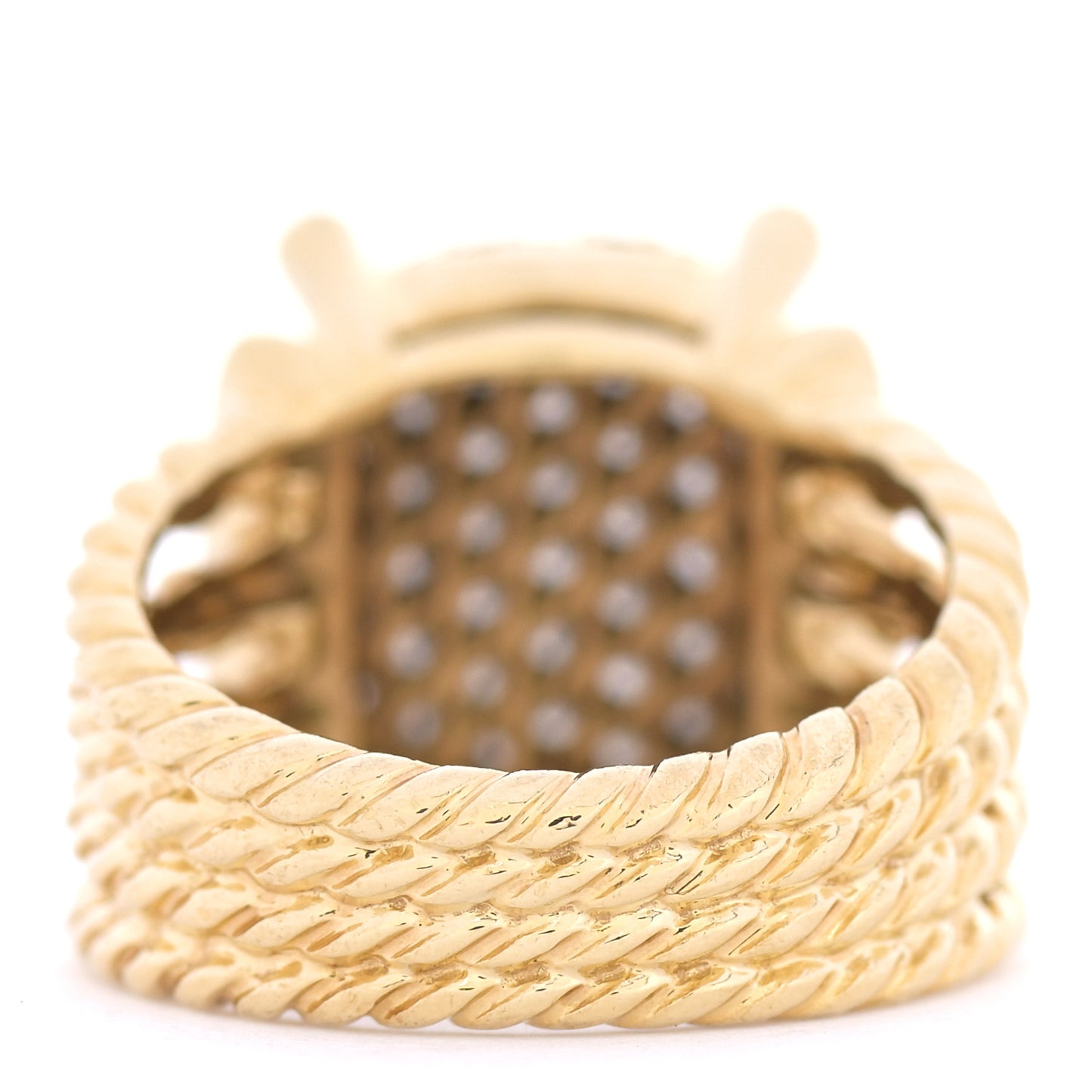18K Yellow Gold Diamond 16mm Wheaton Ring 54 7