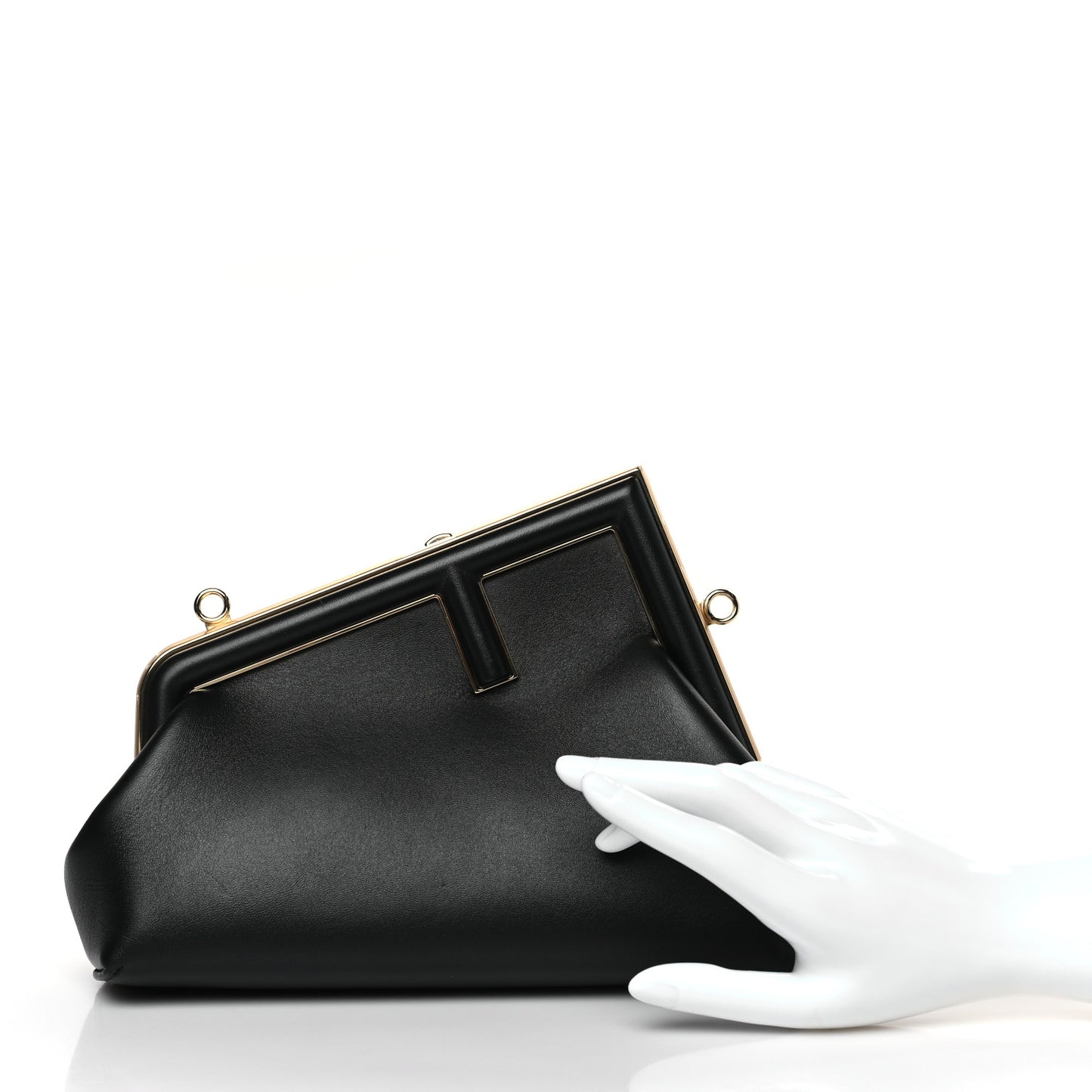 Shiny Nappa Small Fendi First Black
