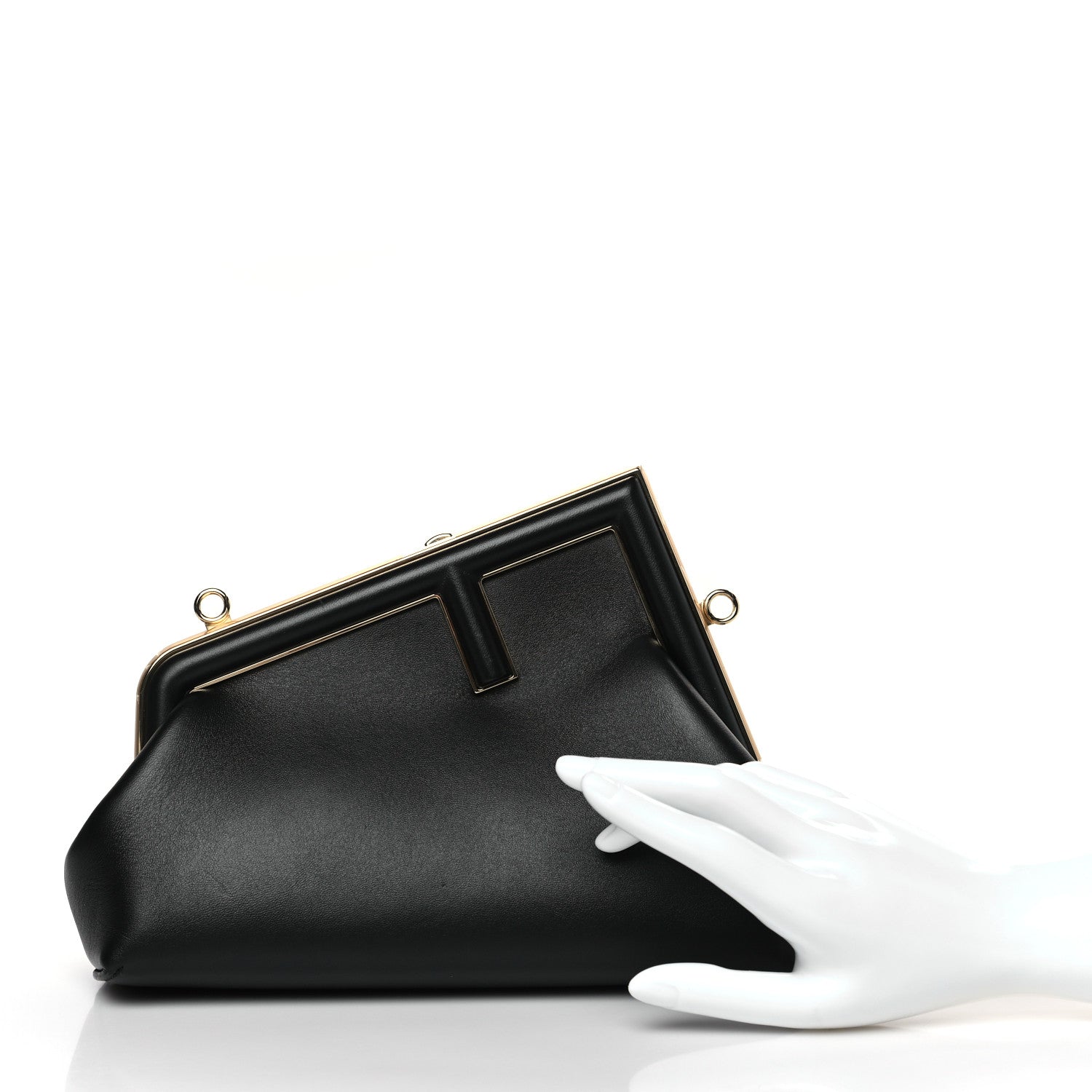 Fendi Shiny Nappa Small Fendi First Black 2 of 9