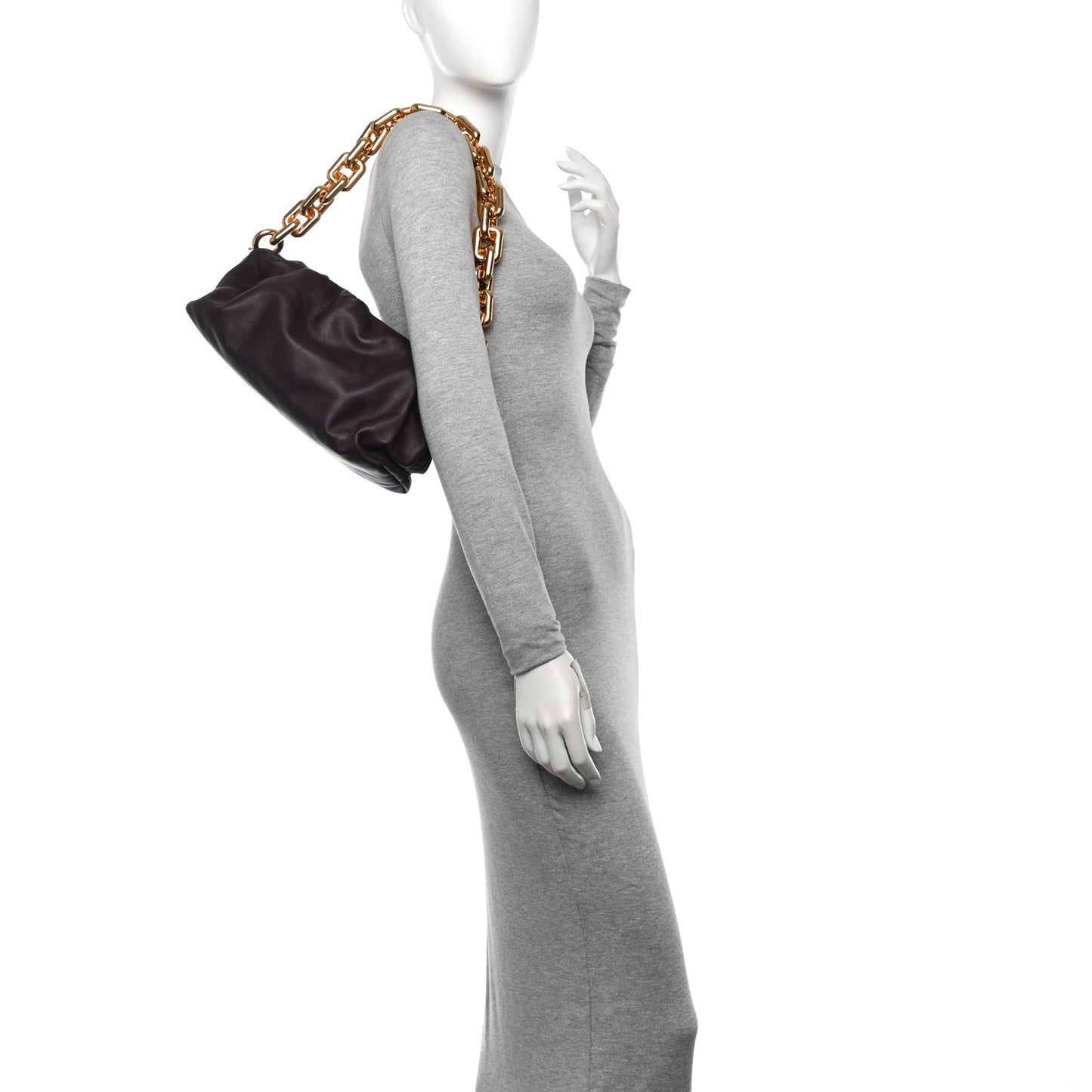 Calfskin The Pouch Chain Grape