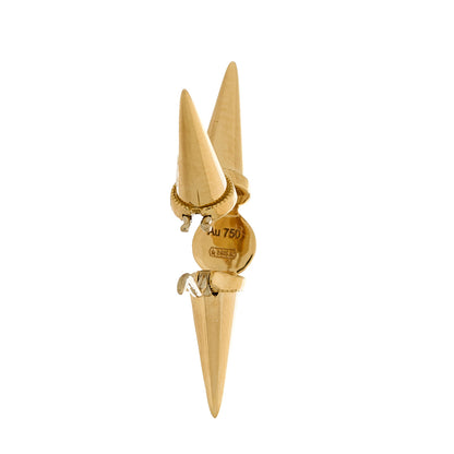 Gucci 18K Yellow Gold G Spike Single Earring 3 of 4