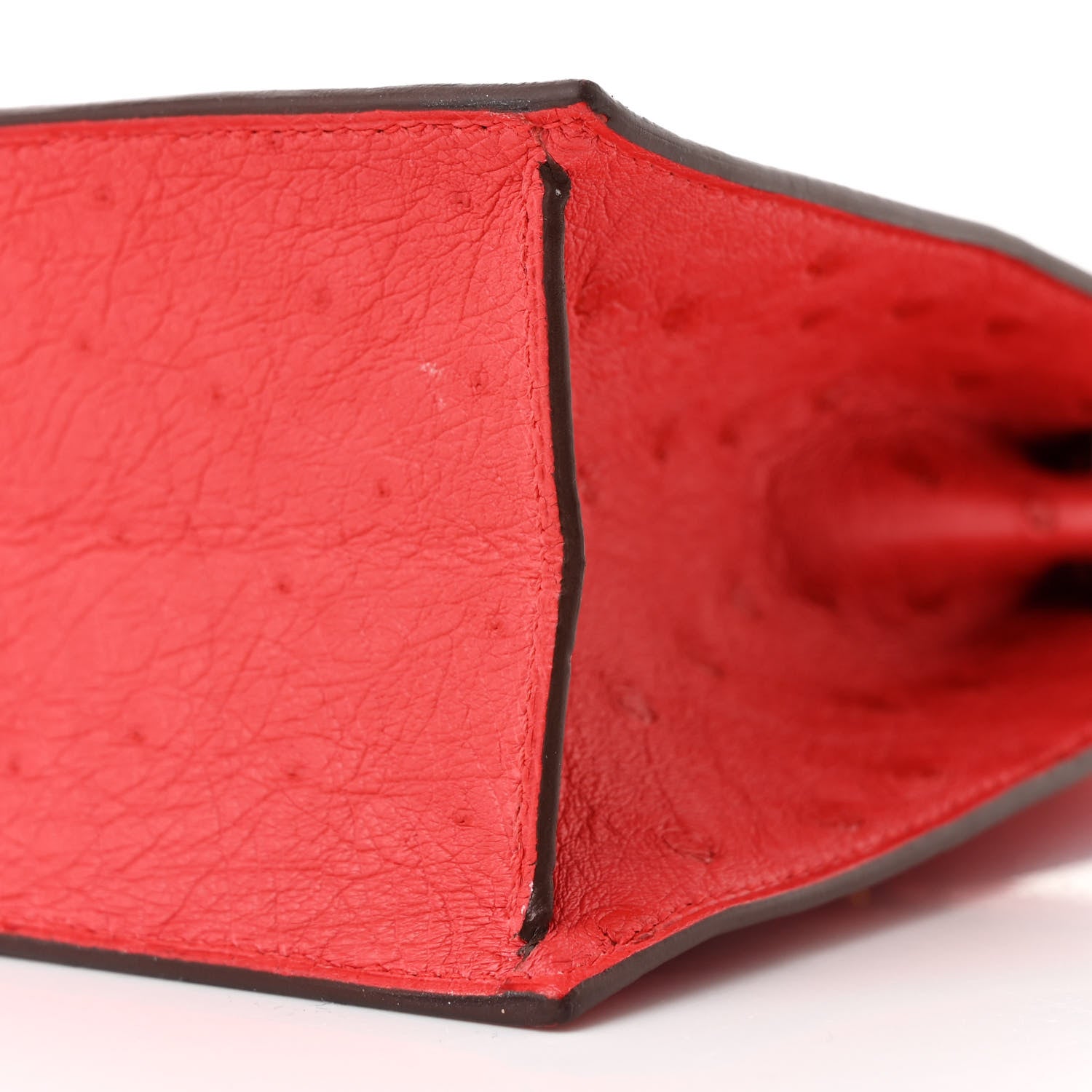 Hermes Ostrich Kelly Danse II Belt Bag Rouge Vif 10 of 13