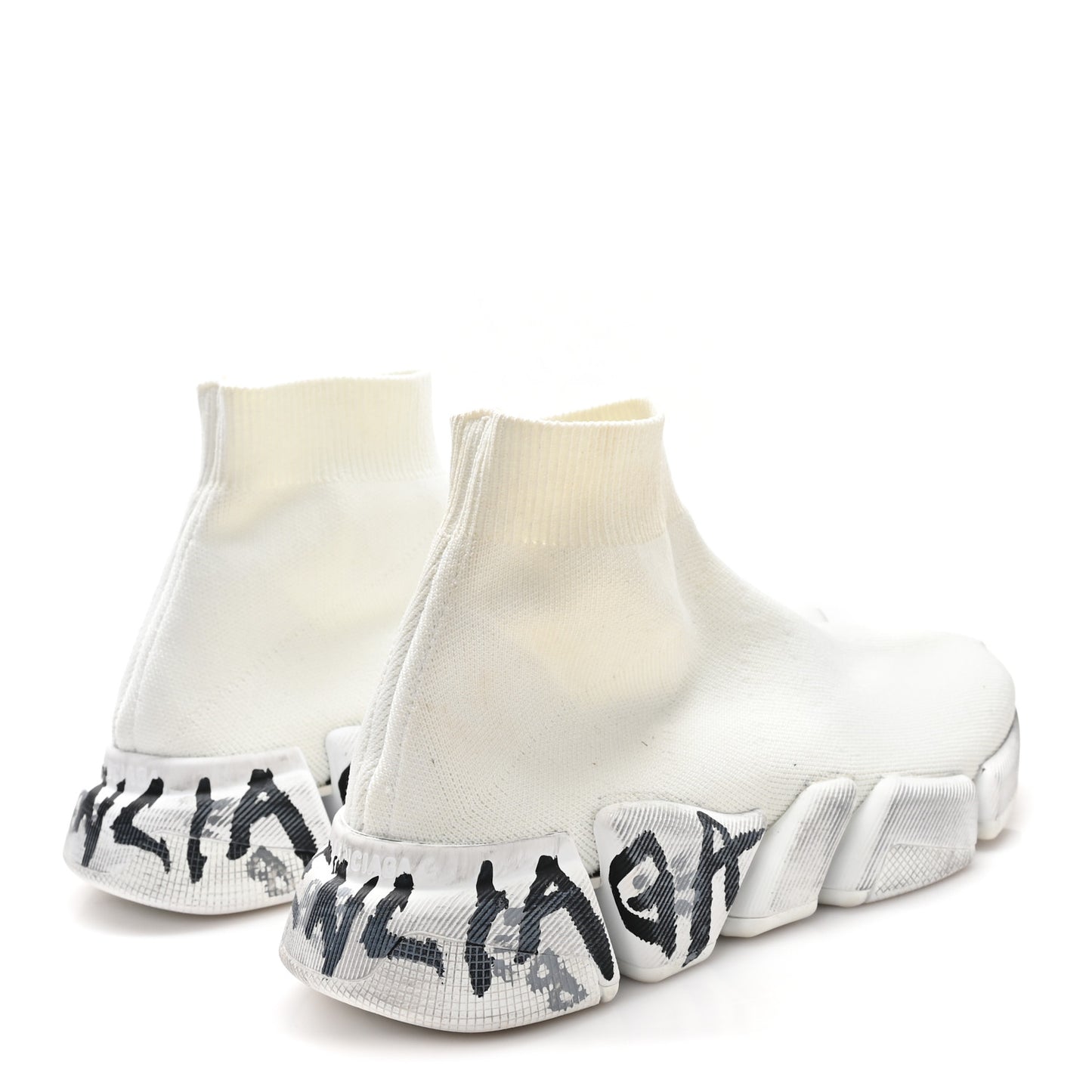 Technical 3D Recycled Knit Grafitti Womens Speed 2.0 Sneakers 37 White