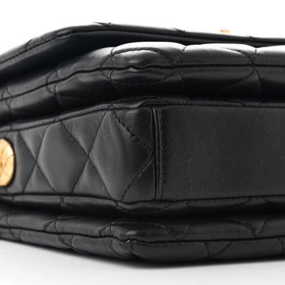 Chanel Lambskin Quilted Mini Medallion Multi Chain Flap Black 9 of 10