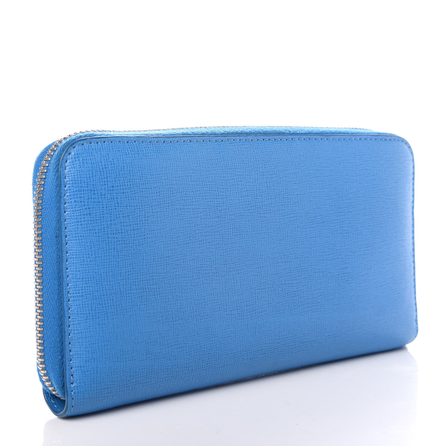 Fendi Vitello Elite Crystal Eye Monster Zip Around Wallet Royal Blue Papavero Multicolor 3 of 6