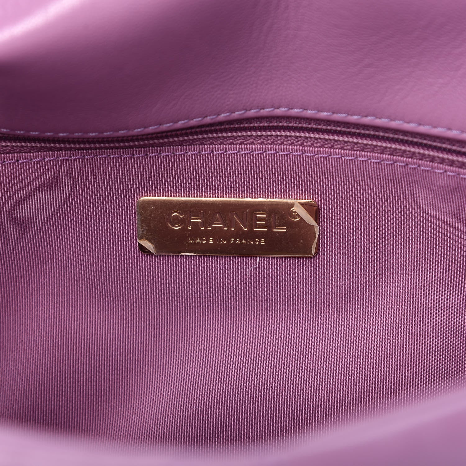 Chanel Goatskin Quilted Large Chanel 19 Flap Purple 8 of 10