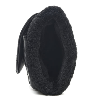 Chanel Lambskin Shearling CC Muff Flap Bag Black 13 of 13