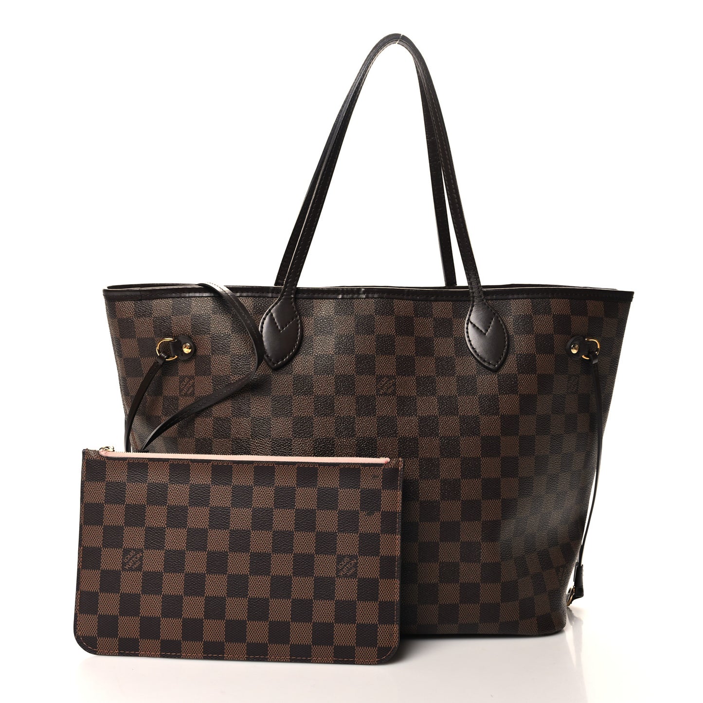 Damier Ebene Neo Neverfull MM Rose Ballerine