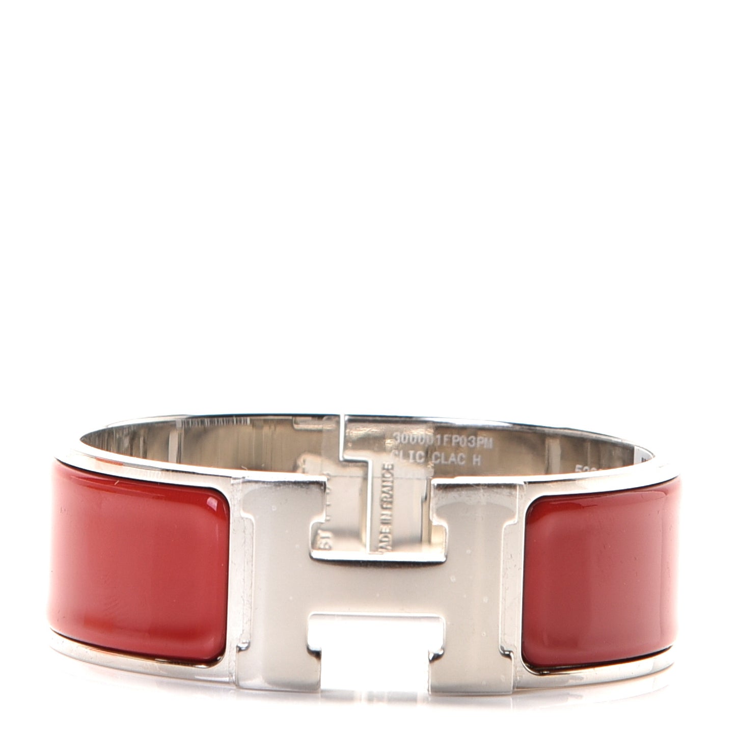 Enamel Wide Clic Clac H Bracelet PM Red