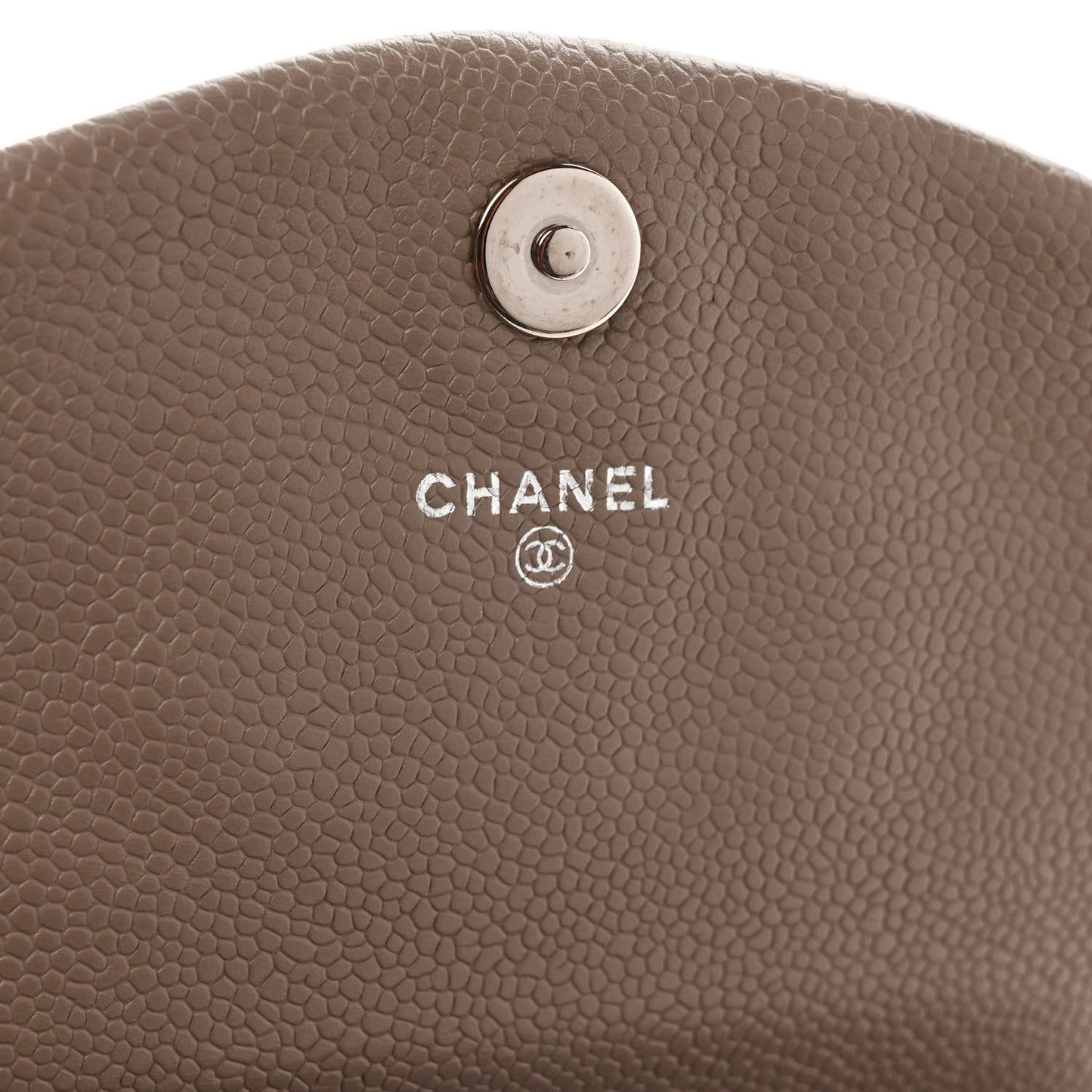 Caviar Half Moon Wallet On Chain WOC Light Grey