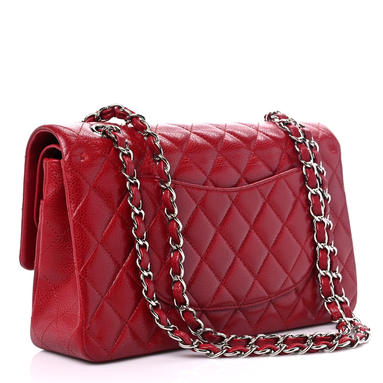 Chanel Caviar Quilted Medium Double Flap Red 4 of 10