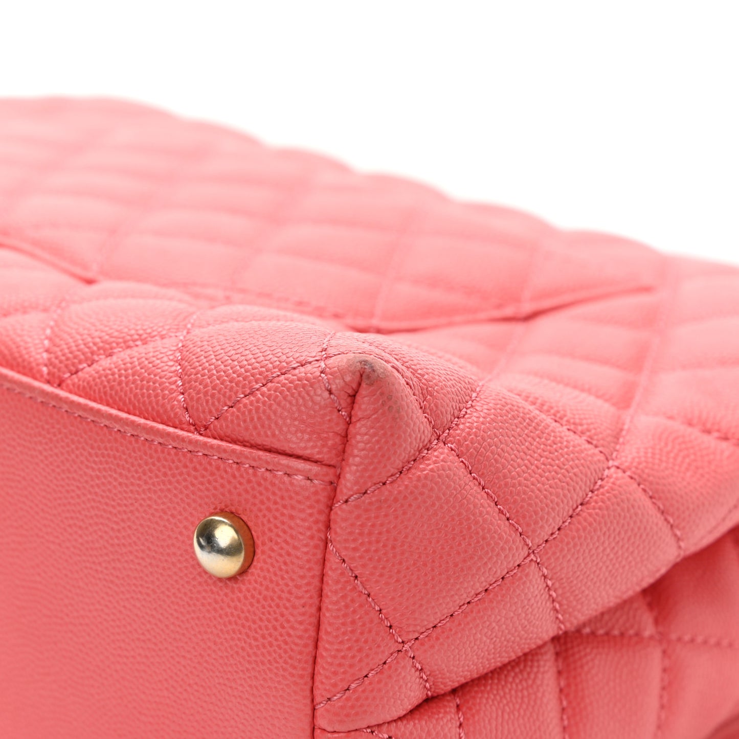 Caviar Quilted Small Coco Handle Flap Pink