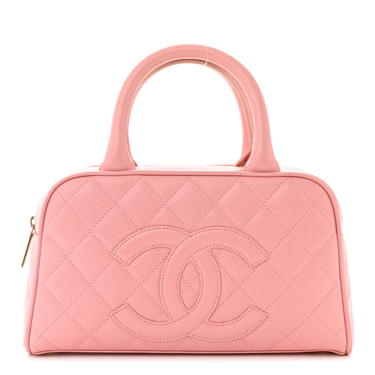 Chanel Caviar Quilted Small Bowler Pink 1 of 11