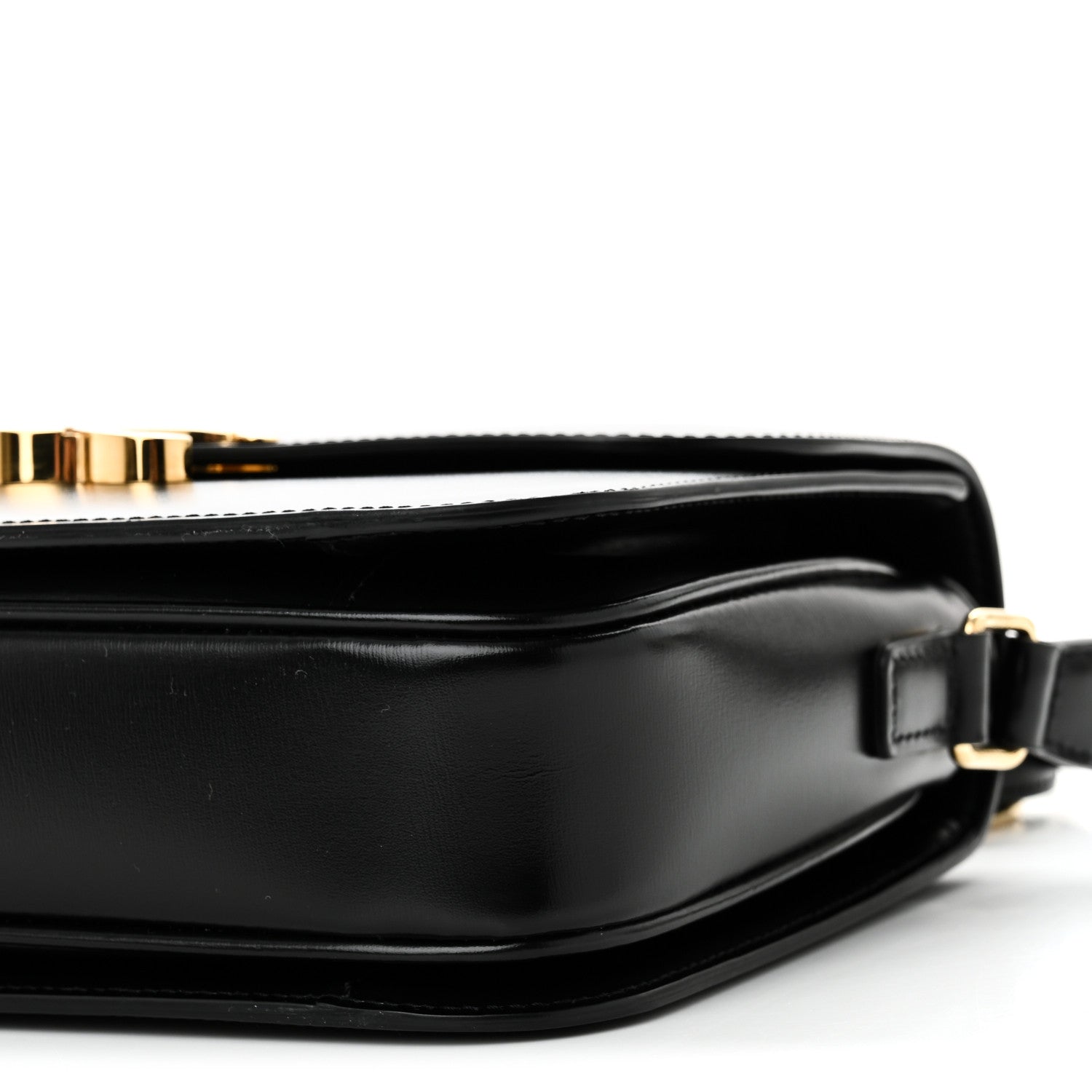 Celine Shiny Calfskin Medium Triomphe Black 10 of 10