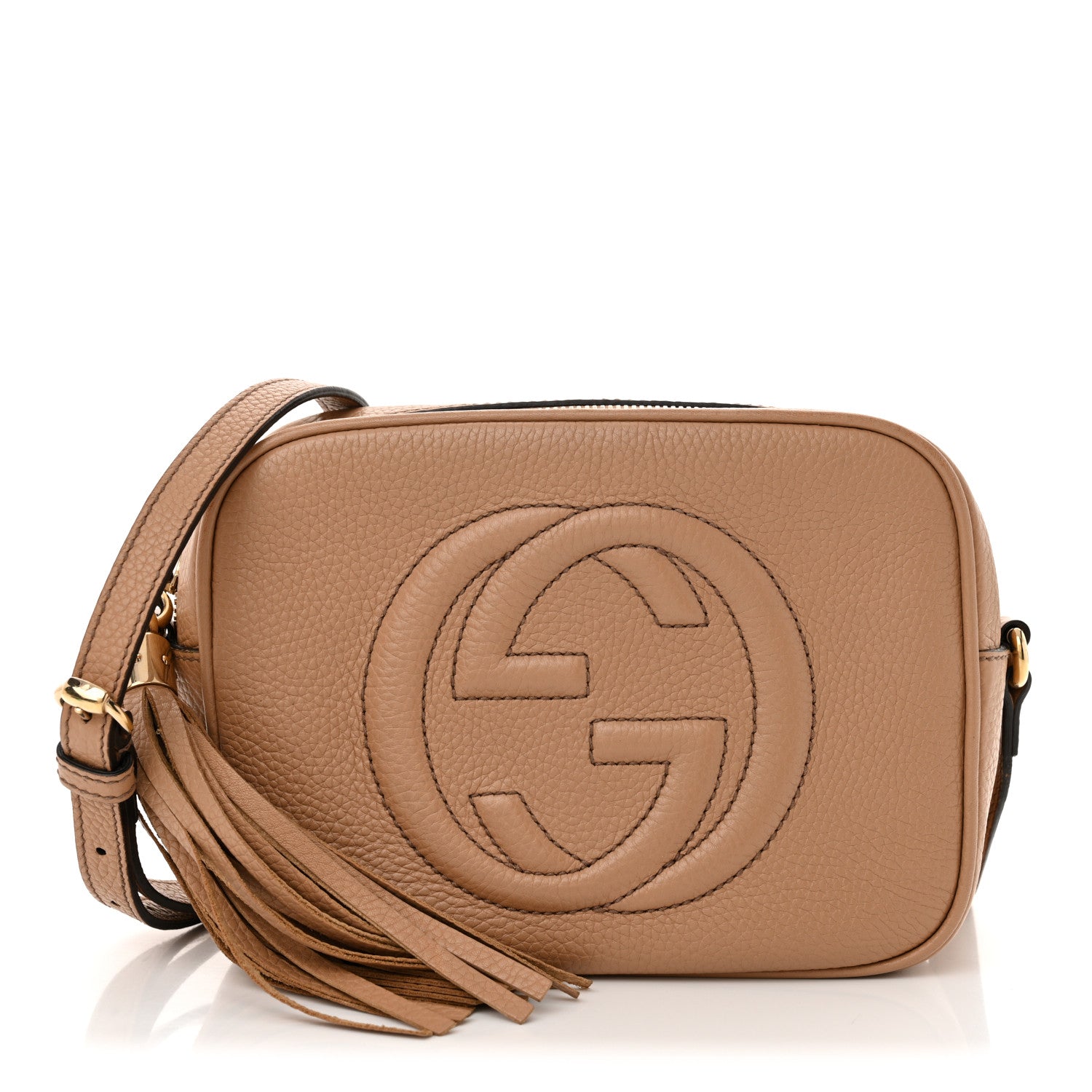 Gucci Pebbled Calfskin Small Soho Disco Bag Camelia 1 of 16