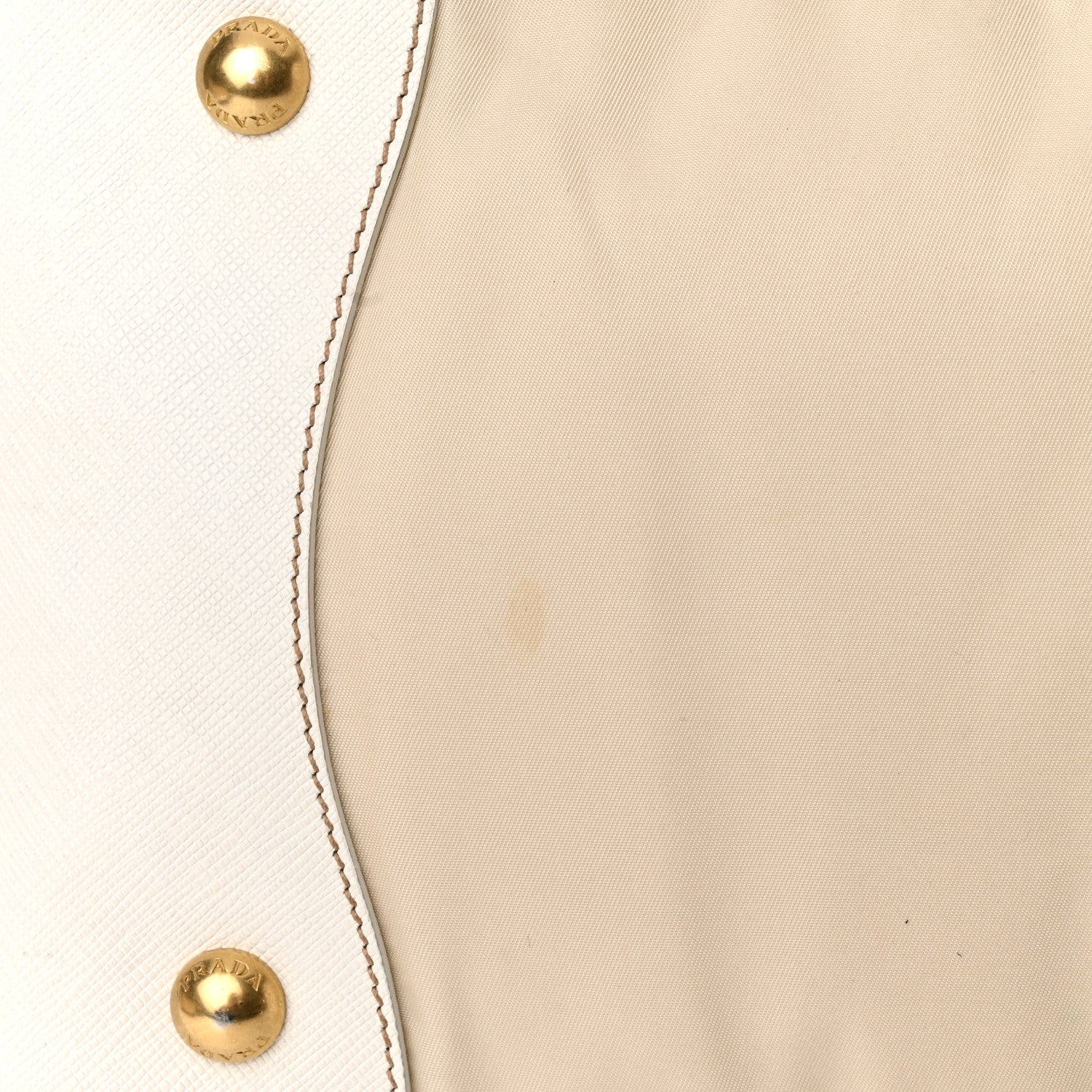 Prada Nylon Tessuto Vitello Daino Tote White 12 of 13