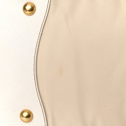 Prada Nylon Tessuto Vitello Daino Tote White 12 of 13