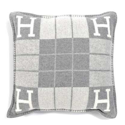 Hermes Wool Cashmere Avalon III Pillow PM Ecru Gris Clair 2 of 3