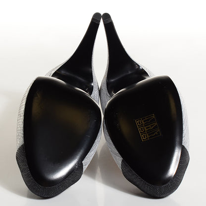Chanel Crystal CC Cap Toe Pumps 40 Black 5 of 7