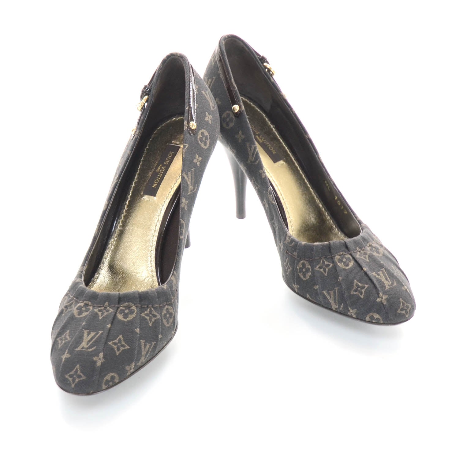 Louis Vuitton Mini Lin Monogram Heels Pumps Ebene 37 11 of 12