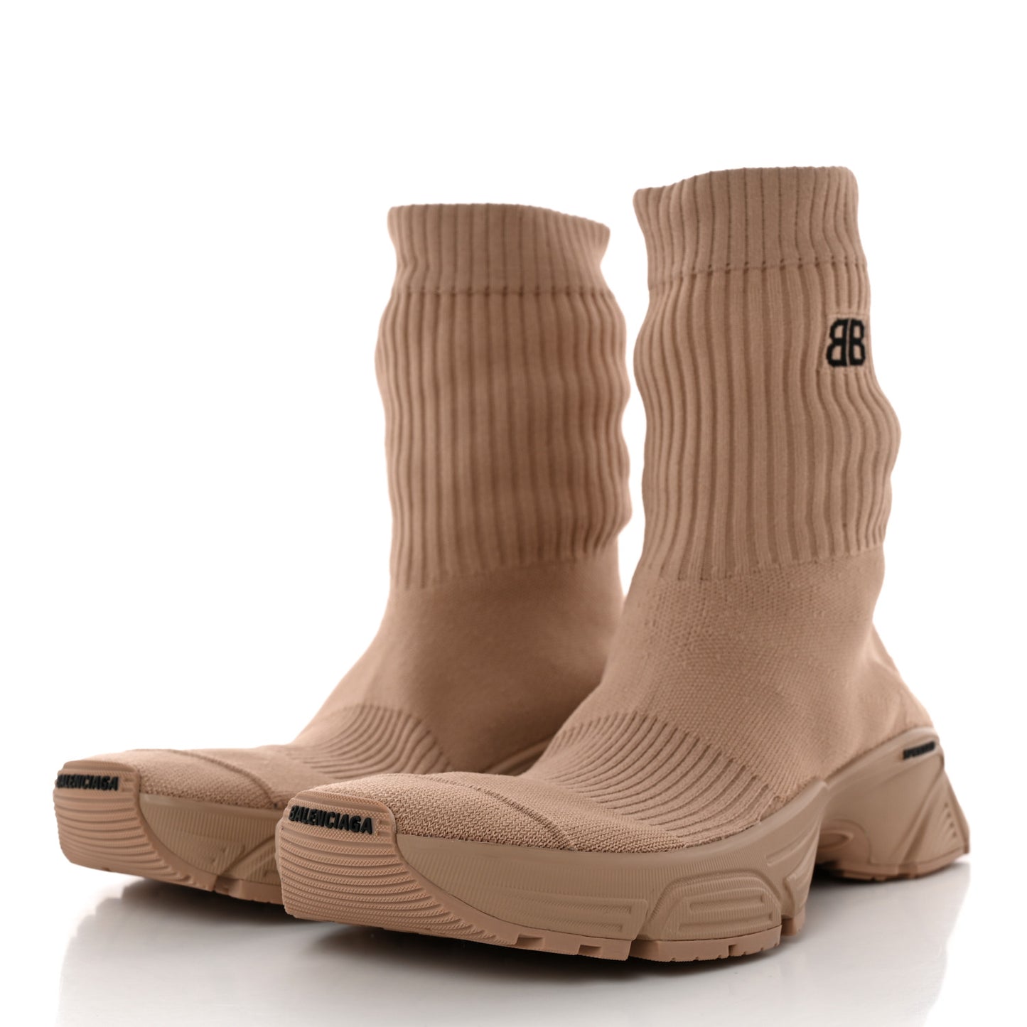 Technical Ribbed 3D Recycled Knit Womens Speed 3.0 Sneakers 38 Monocolor Beige