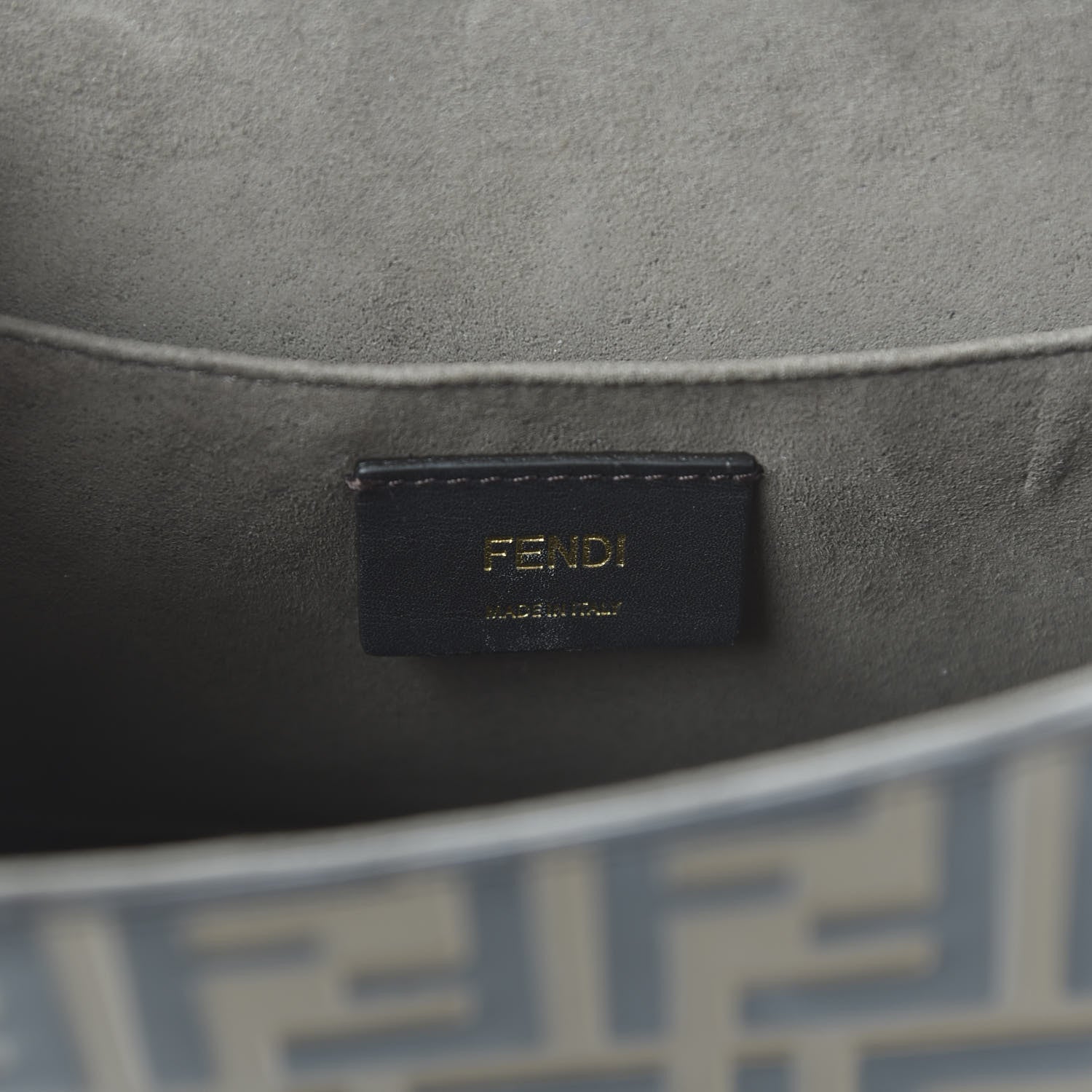 Fendi Vitello Century F is Fendi Bi-Color FF 1974 Embossed Kan I Shoulder Bag Fragola Maya Black 9 of 12