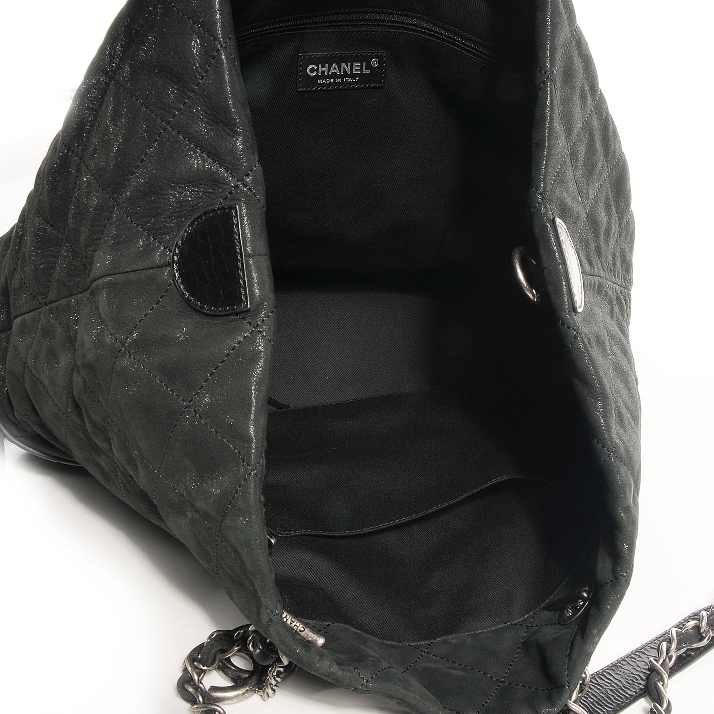 Iridescent Calfskin VIP Large Tote Black