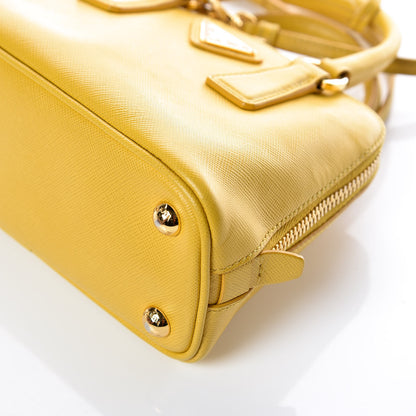 Prada Saffiano Lux Mini Promenade Tote Yellow 15 of 25