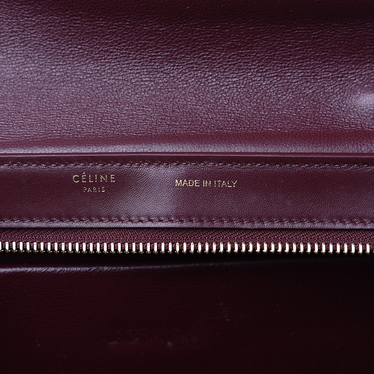Celine Satin Baby Grained Calfskin Small Tri-Color Trapeze Carmin 5 of 13