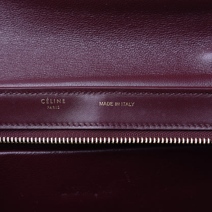 Celine Satin Baby Grained Calfskin Small Tri-Color Trapeze Carmin 5 of 13