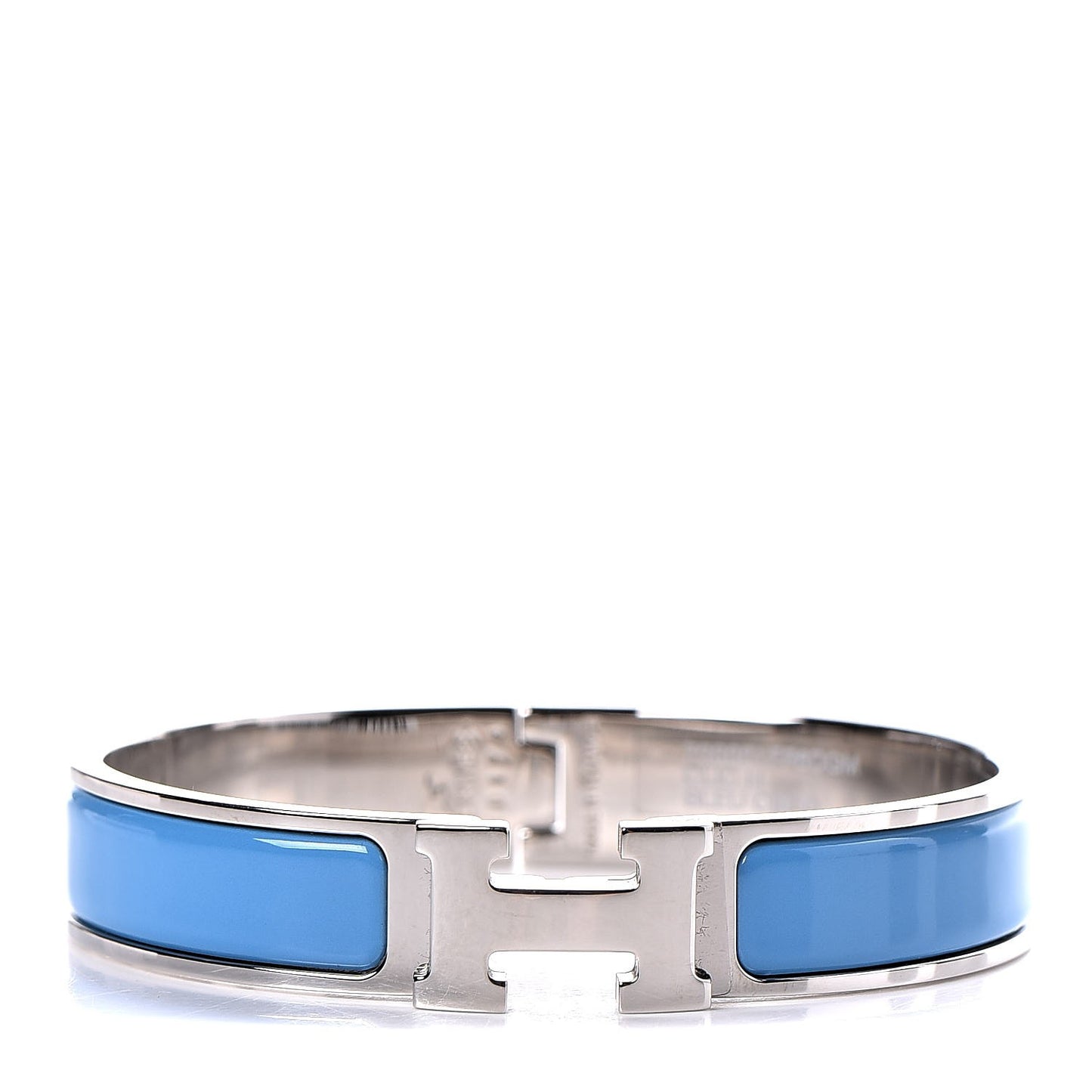 Enamel Narrow Clic Clac H Bracelet GM Bleu Cielo