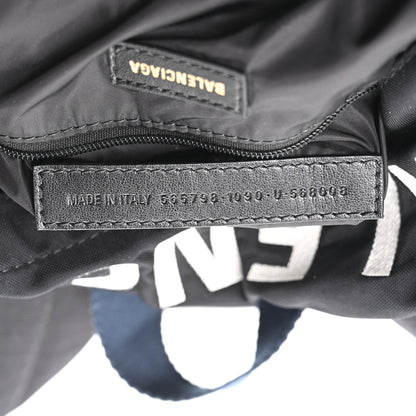 Balenciaga Sport Nylon Logo Embroidered S Wheel Backpack Black 6 of 9