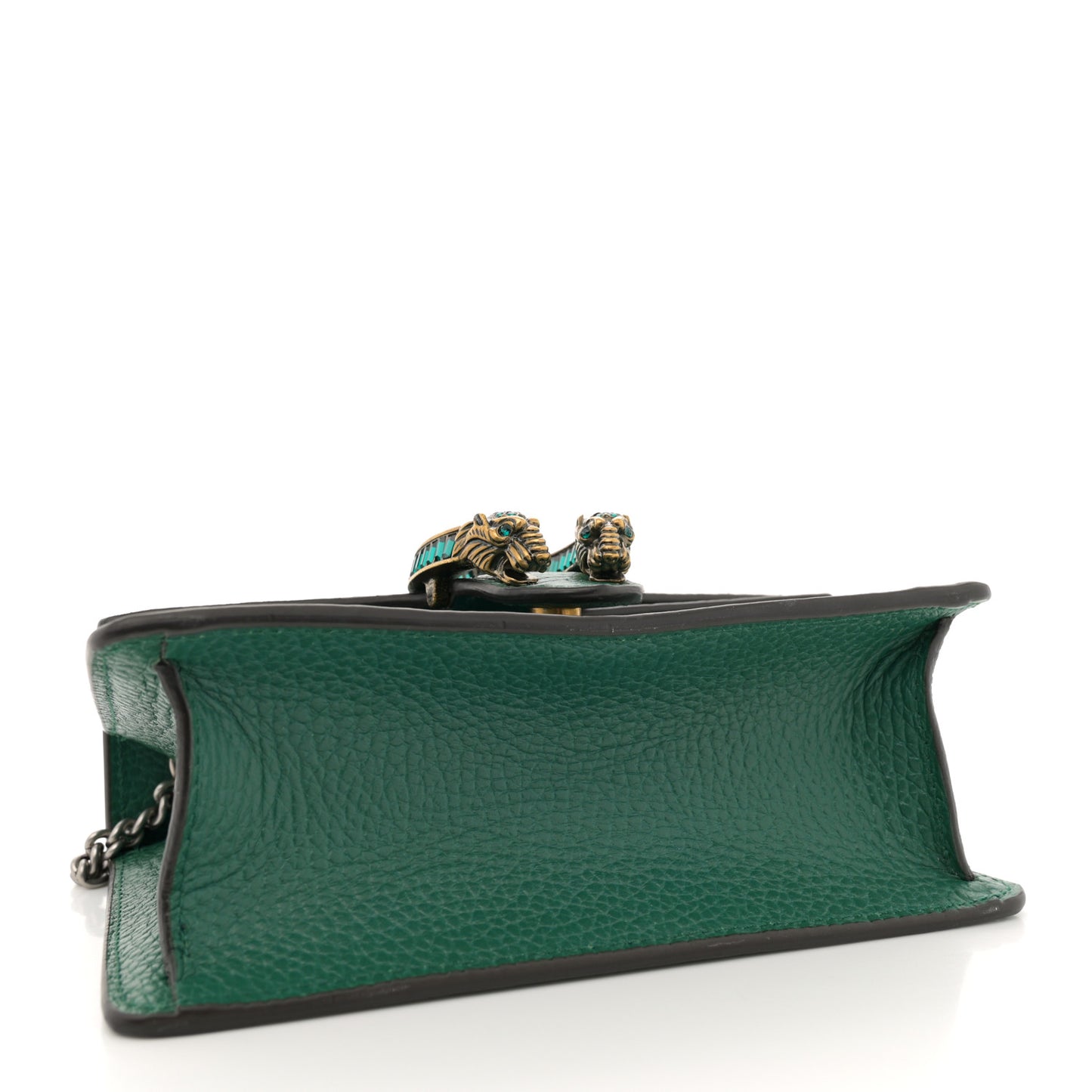 Dollar Calfskin Crystal Mini Dionysus Top Handle Bag Emerald