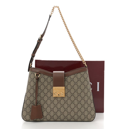 Gucci GG Supreme Monogram Medium Padlock Shoulder Bag Beige Ebony Brown Sugar 11 of 11