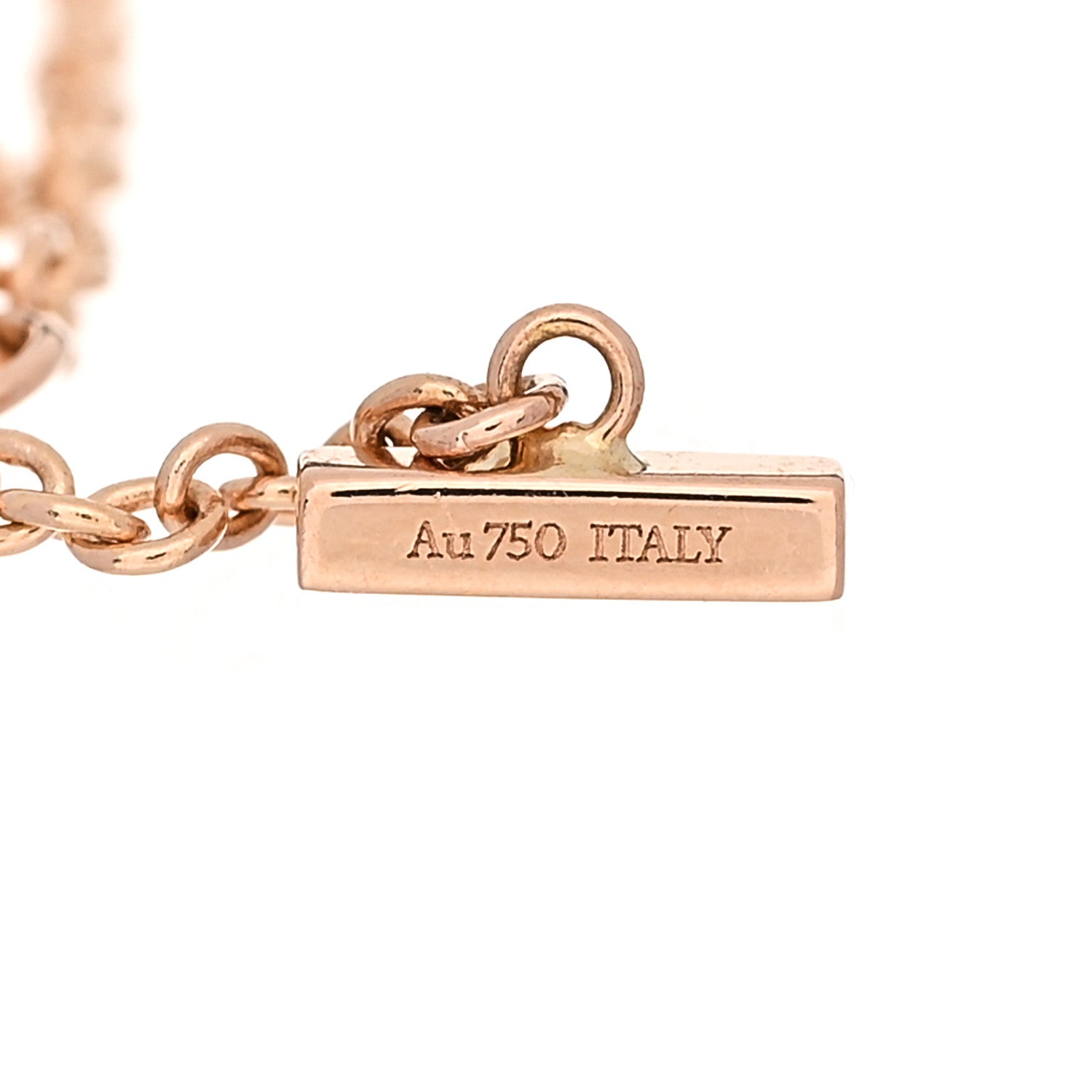 Tiffany 18K Rose Gold Diamond T Smile Bracelet 4 of 5