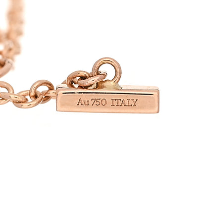 Tiffany 18K Rose Gold Diamond T Smile Bracelet 4 of 5