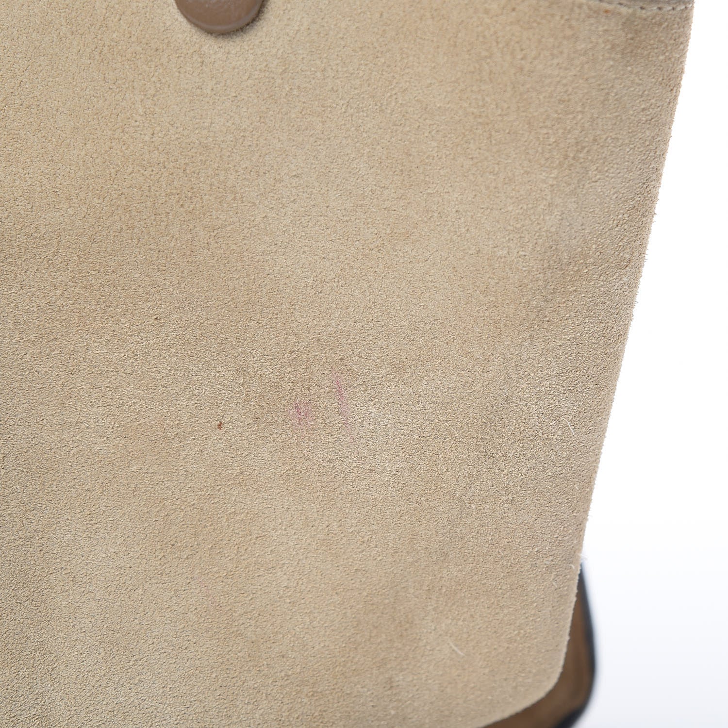 Celine Drummed Calfskin Suede Medium Trapeze Dune 8 of 13
