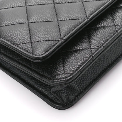 Chanel Caviar Quilted Wallet on Chain WOC Black 10 of 12