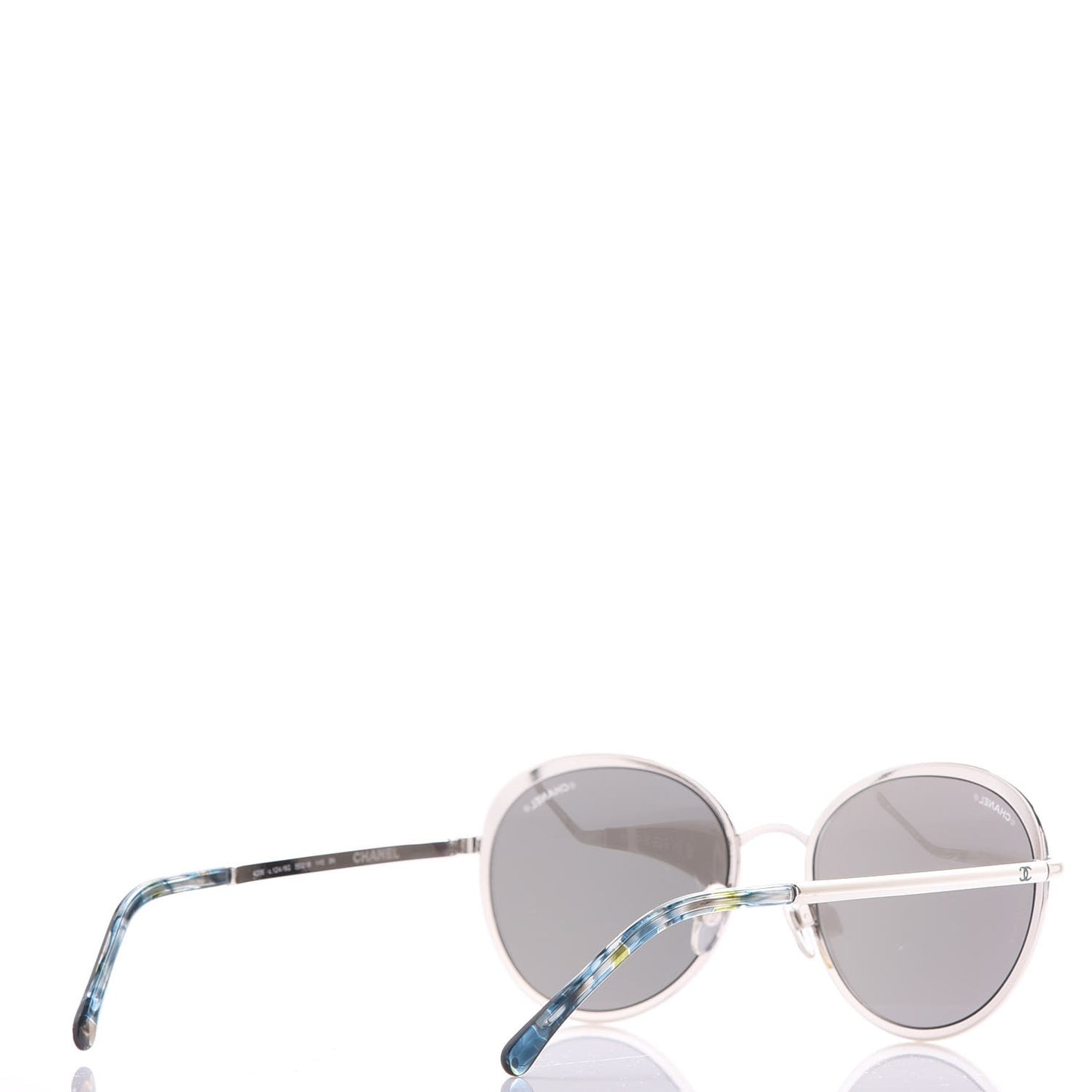 Round Spring Sunglasses 4206 Silver