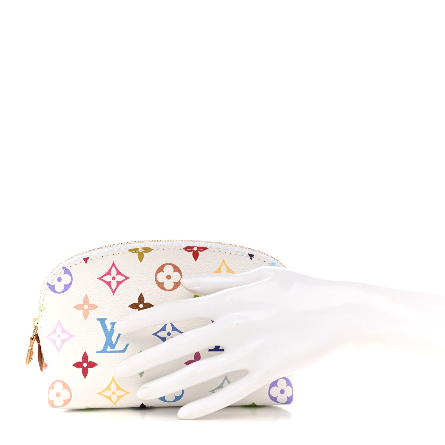 Louis Vuitton LV x TM Monogram Multicolor Cosmetic Pouch PM White 2 of 7